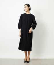 FMEDD03330 MICHEL KLEIN(ミッシェルクラン) ［オケージョン/セレモニー］スリーブコンシャスワンピース ブラック