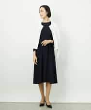 FMEDD08400 MICHEL KLEIN(ミッシェルクラン) [オケージョン/セレモニー]ドレープワンピース ネイビー