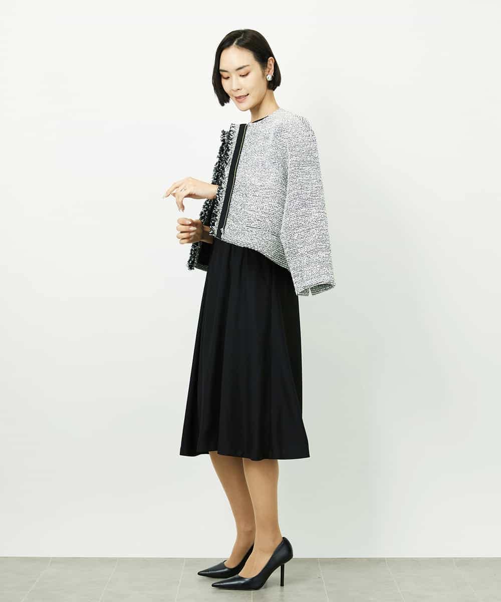 FMEDD08400 MICHEL KLEIN(ミッシェルクラン) [オケージョン/セレモニー]ドレープワンピース ネイビー