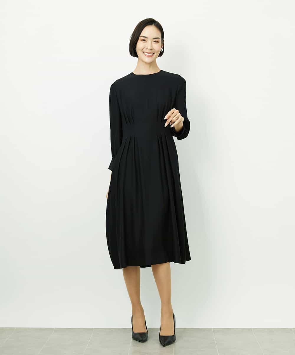 FMEDD08400 MICHEL KLEIN(ミッシェルクラン) [オケージョン/セレモニー]ドレープワンピース ネイビー