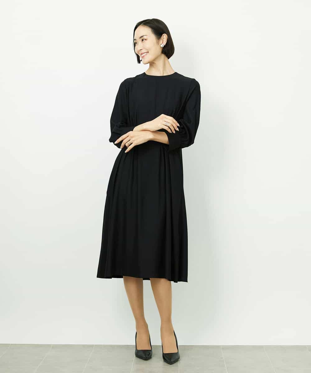 FMEDD08400 MICHEL KLEIN(ミッシェルクラン) [オケージョン/セレモニー]ドレープワンピース ネイビー