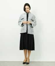 FMEDD08400 MICHEL KLEIN(ミッシェルクラン) [オケージョン/セレモニー]ドレープワンピース ネイビー