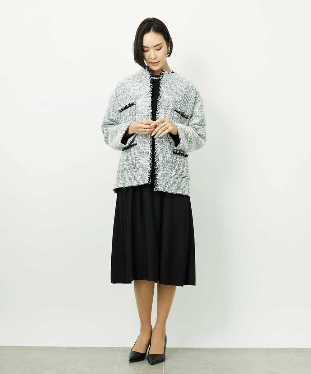 FMEDD08400 MICHEL KLEIN(ミッシェルクラン) [オケージョン/セレモニー]ドレープワンピース ネイビー