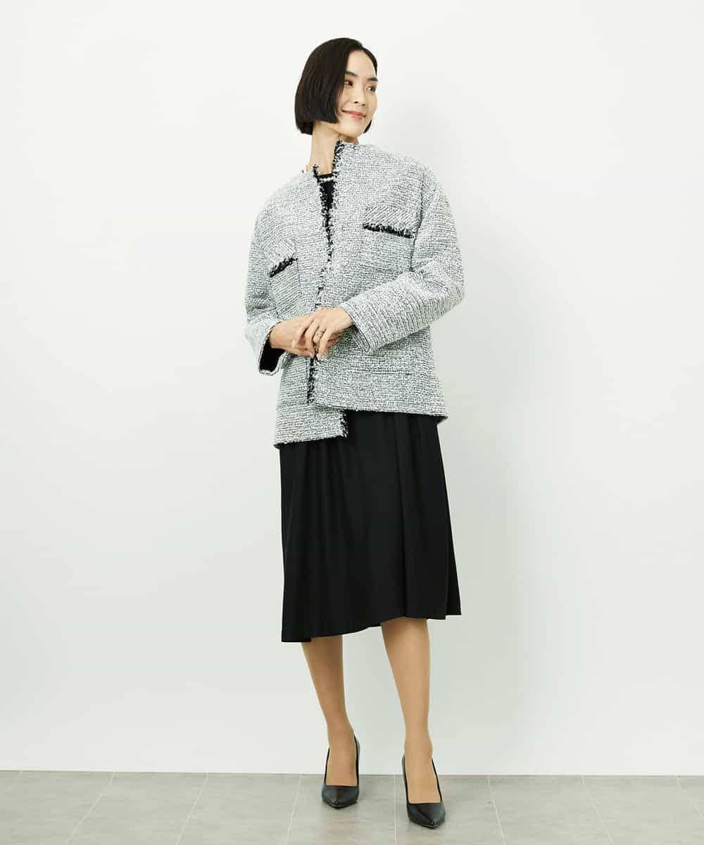 FMEDD08400 MICHEL KLEIN(ミッシェルクラン) [オケージョン/セレモニー]ドレープワンピース ネイビー