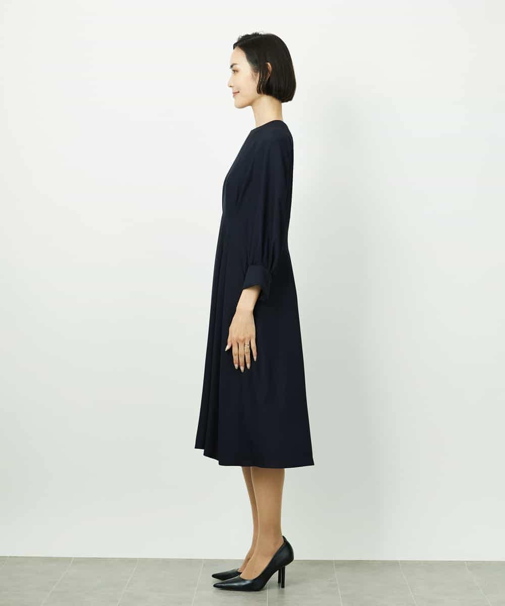 FMEDD08400 MICHEL KLEIN(ミッシェルクラン) [オケージョン/セレモニー]ドレープワンピース ネイビー