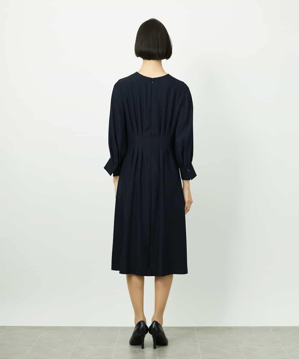 FMEDD08400 MICHEL KLEIN(ミッシェルクラン) [オケージョン/セレモニー]ドレープワンピース ネイビー