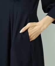 FMEDD08400 MICHEL KLEIN(ミッシェルクラン) [オケージョン/セレモニー]ドレープワンピース ネイビー