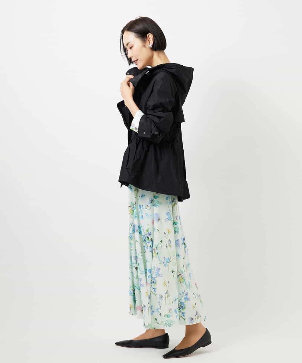 FMEDD12490 MICHEL KLEIN(ミッシェルクラン) フラワープリントワンピース グリーン