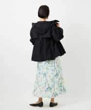 FMEDD12490 MICHEL KLEIN(ミッシェルクラン) フラワープリントワンピース グリーン