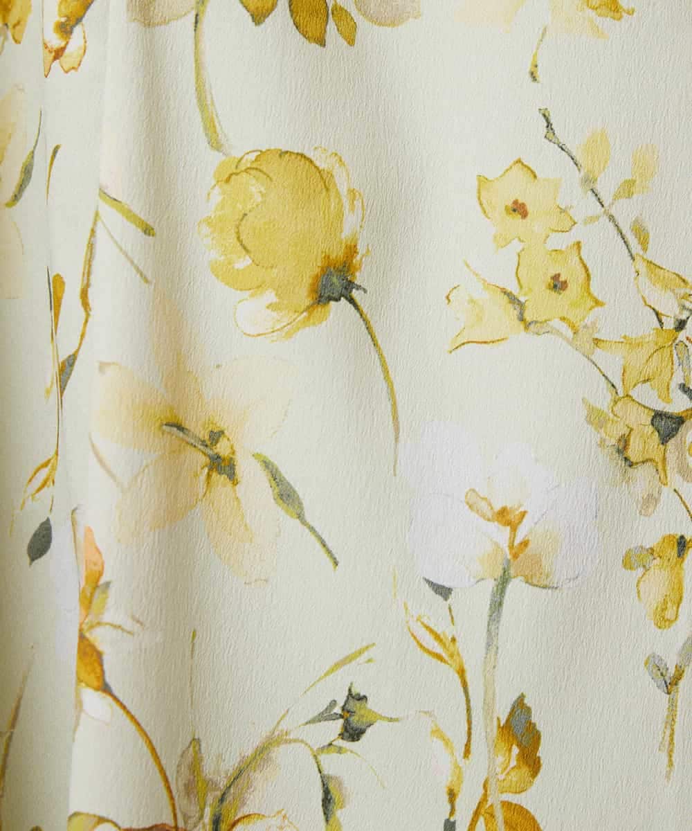 FMEDD12490 MICHEL KLEIN(ミッシェルクラン) フラワープリントワンピース グリーン