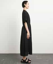 FMEGA05330 MICHEL KLEIN(ミッシェルクラン) 3WAYロングシャツワンピース ブラック