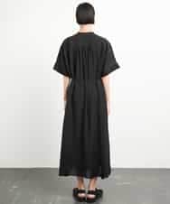 FMEGA05330 MICHEL KLEIN(ミッシェルクラン) 3WAYロングシャツワンピース ブラック
