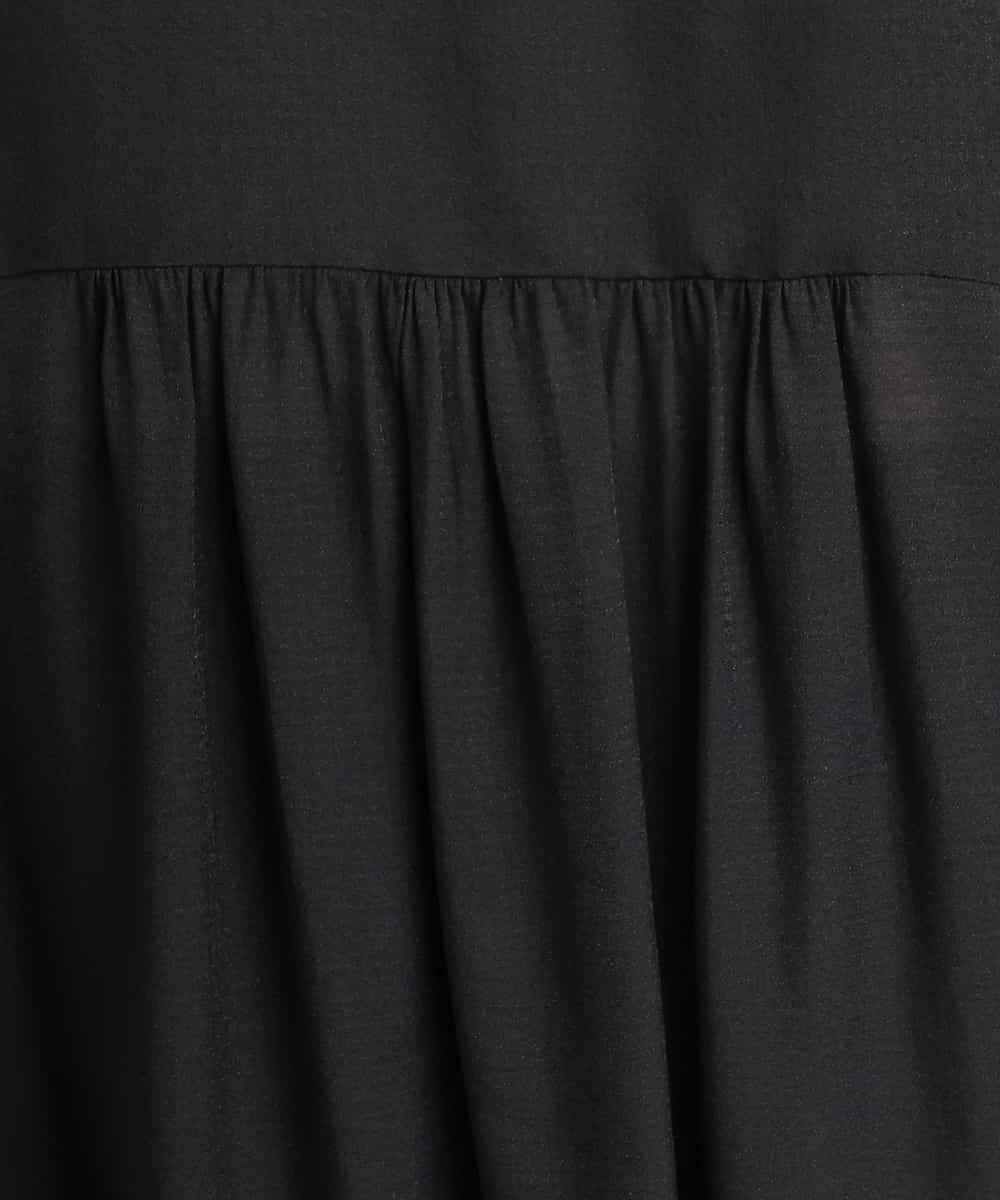 FMEGA05330 MICHEL KLEIN(ミッシェルクラン) 3WAYロングシャツワンピース ブラック