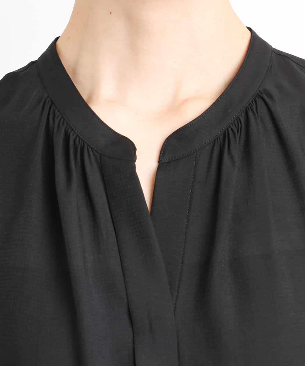 FMEGA05330 MICHEL KLEIN(ミッシェルクラン) 3WAYロングシャツワンピース ブラック