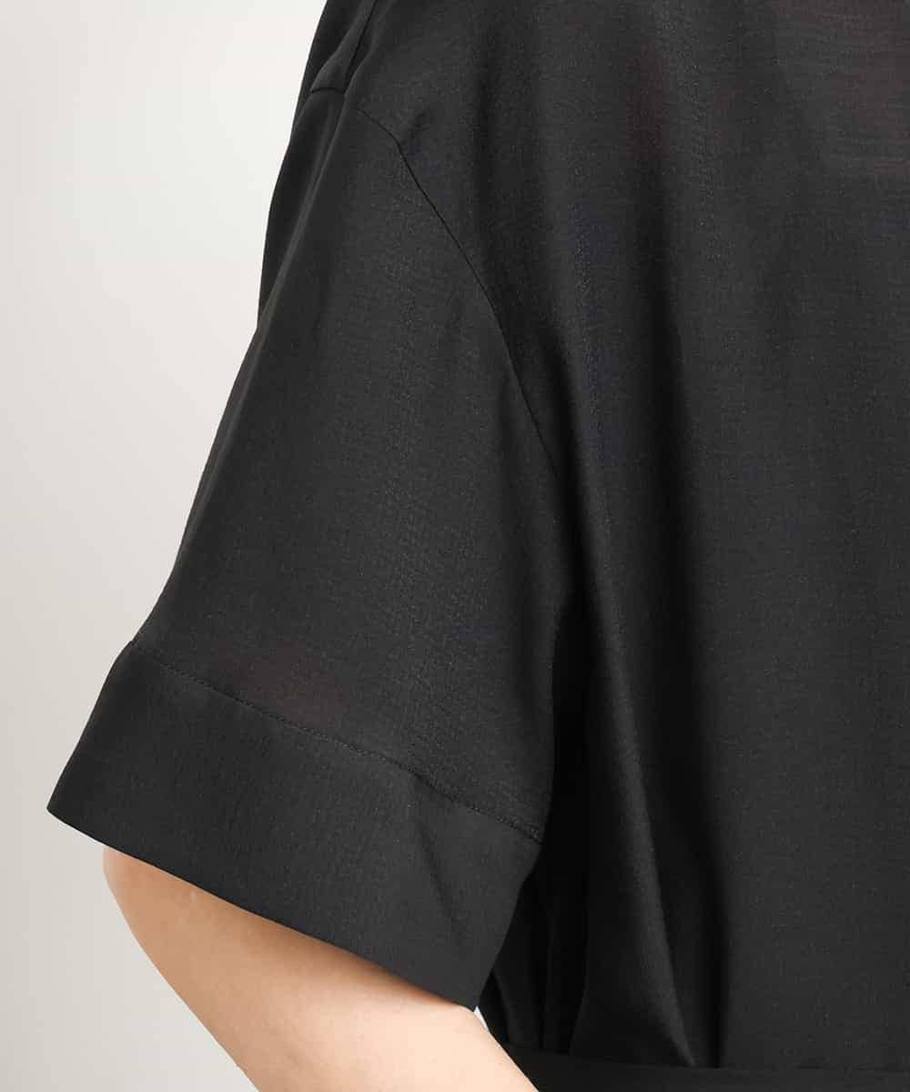 FMEGA05330 MICHEL KLEIN(ミッシェルクラン) 3WAYロングシャツワンピース ブラック