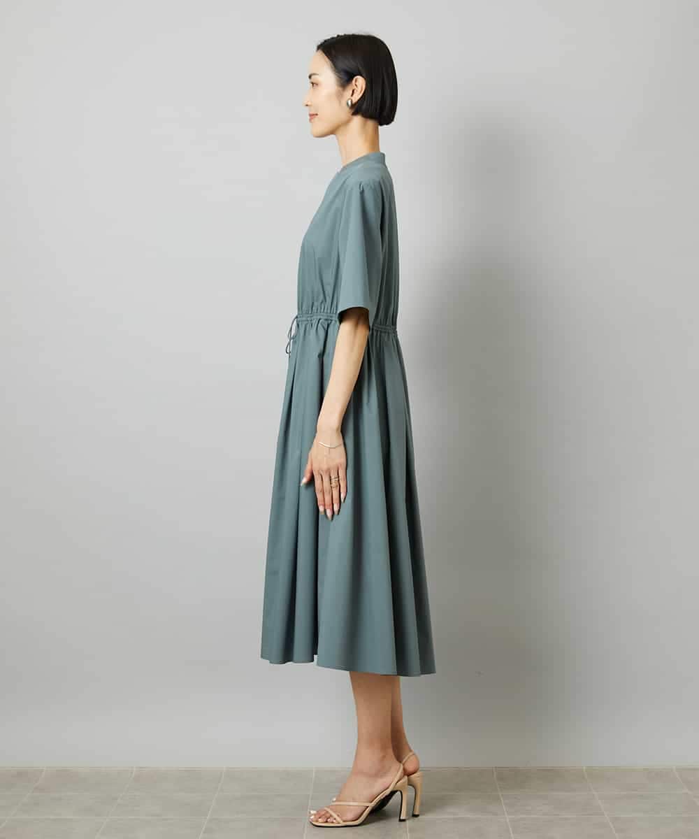 FMEGD09370 MICHEL KLEIN(ミッシェルクラン) フレアシャツワンピース ブルー