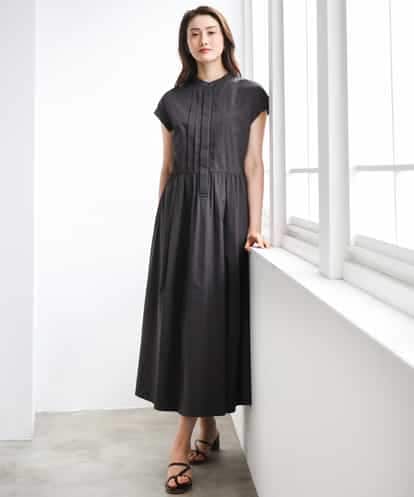 FMEGD09450 MICHEL KLEIN フレンチスリーブフレアワンピース