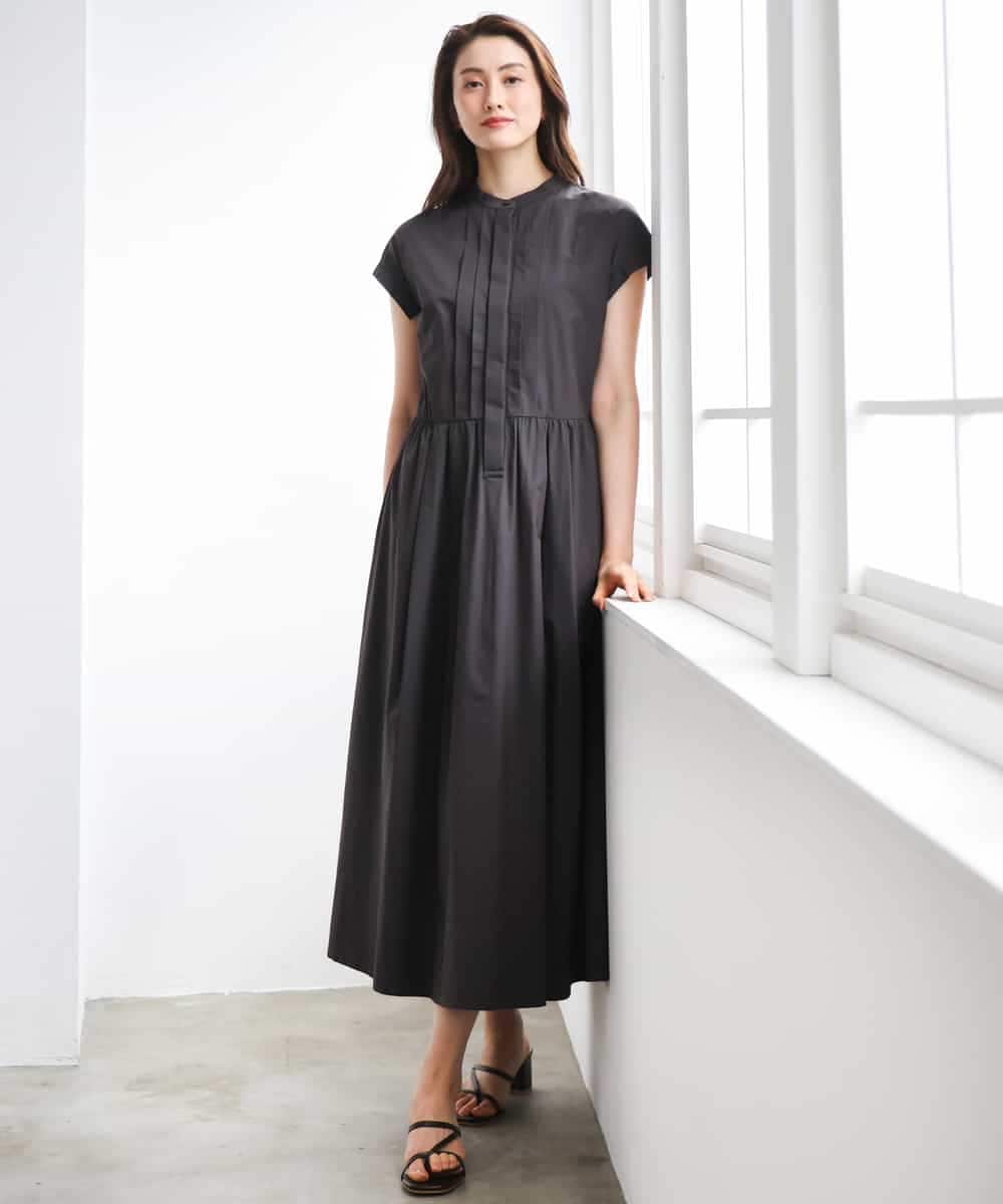 FMEGD09450 MICHEL KLEIN フレンチスリーブフレアワンピース