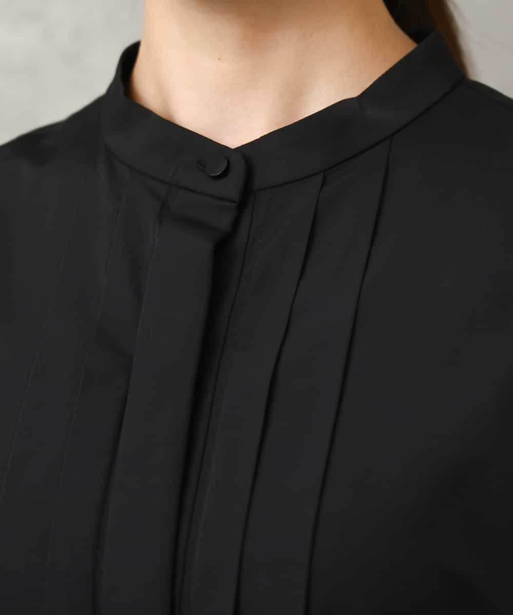 FMEGD09450 MICHEL KLEIN(ミッシェルクラン) フレンチスリーブフレアワンピース ブラック