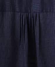 FMEHA05270 MICHEL KLEIN(ミッシェルクラン) シアーシャツワンピース ネイビー