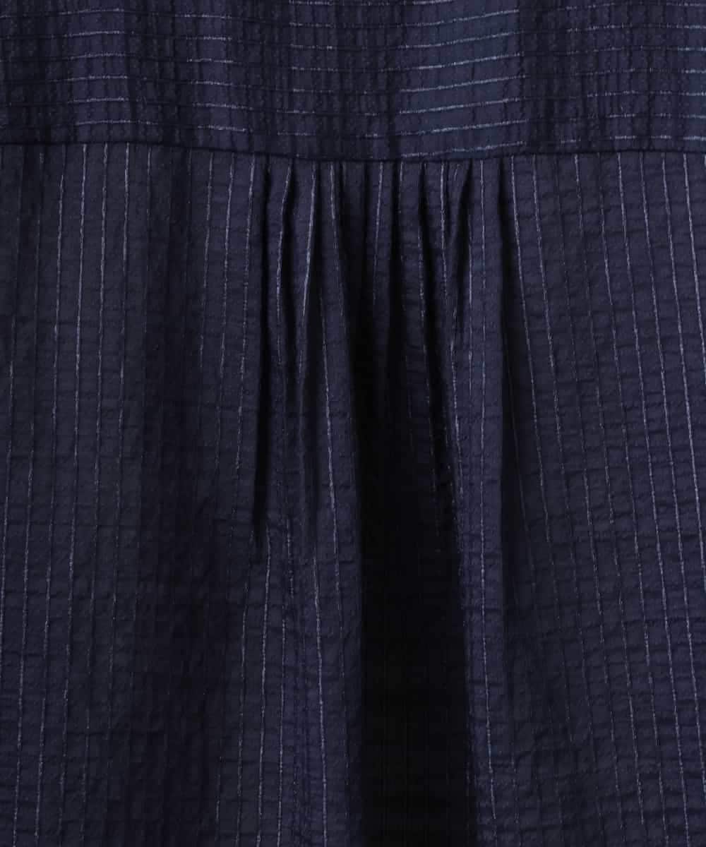 FMEHA05270 MICHEL KLEIN(ミッシェルクラン) シアーシャツワンピース ネイビー