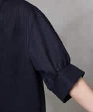 FMEHA05270 MICHEL KLEIN(ミッシェルクラン) シアーシャツワンピース ネイビー