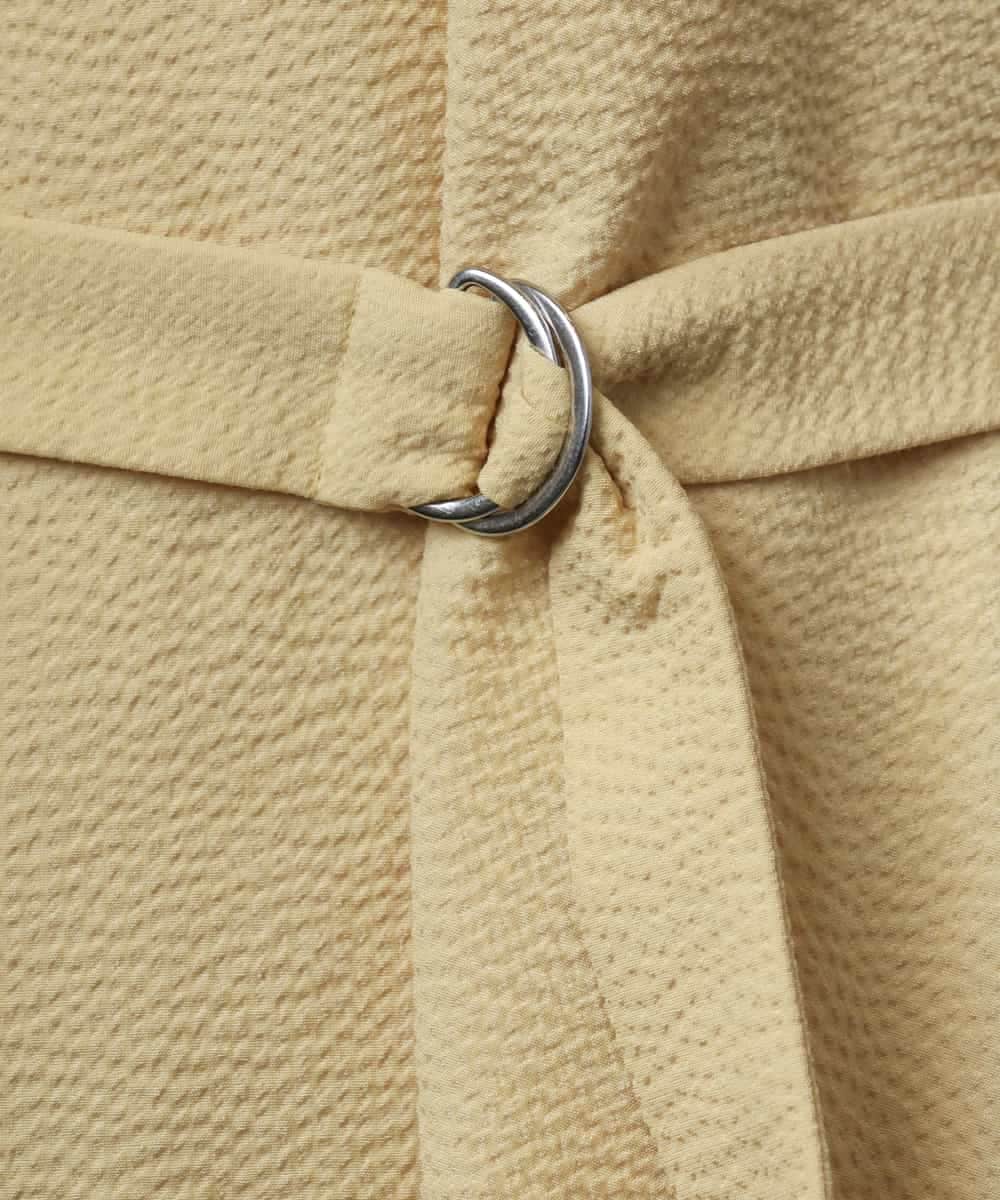 FMEHA06360 MICHEL KLEIN(ミッシェルクラン) Vネックワンピース ライトイエロー