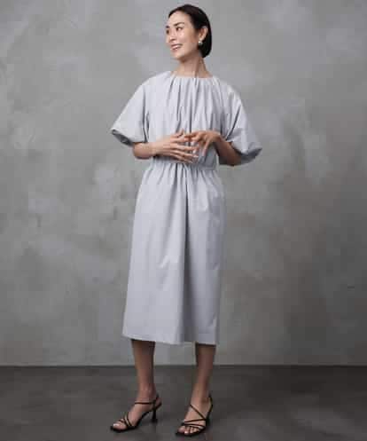 FMEHA16350 MICHEL KLEIN [機能性素材]スピンドルデザインワンピース