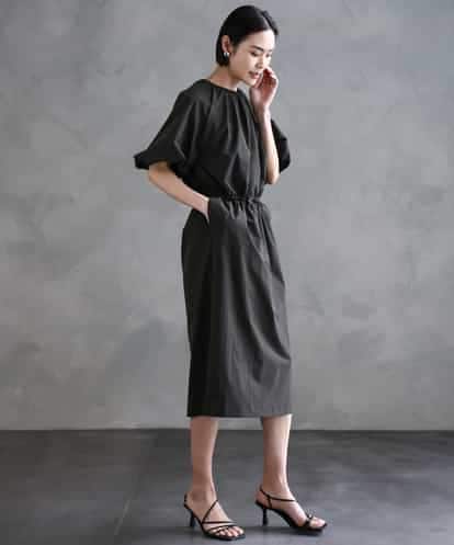 FMEHA16350 MICHEL KLEIN [機能性素材]スピンドルデザインワンピース