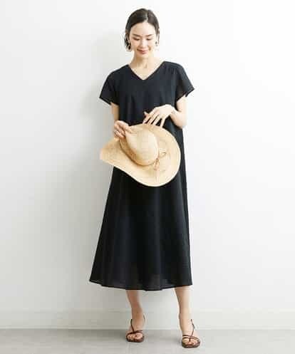 FMEHS51360 MICHEL KLEIN Vネックロングワンピース
