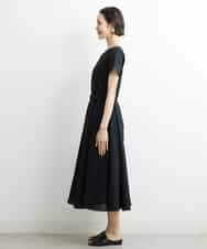 FMEHS51360 MICHEL KLEIN(ミッシェルクラン) Vネックロングワンピース ブラック(94)