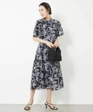 FMEHV50330 MICHEL KLEIN(ミッシェルクラン) ペイズリープリント3WAYワンピース ブラック系(94)