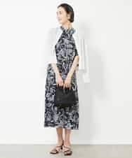FMEHV50330 MICHEL KLEIN(ミッシェルクラン) ペイズリープリント3WAYワンピース ブラック系(94)