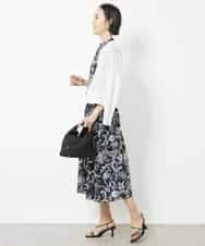 FMEHV50330 MICHEL KLEIN(ミッシェルクラン) ペイズリープリント3WAYワンピース ブラック系(94)
