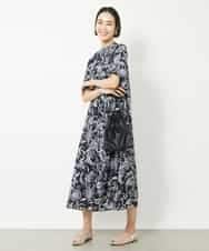 FMEHV50330 MICHEL KLEIN(ミッシェルクラン) ペイズリープリント3WAYワンピース ブラック系(94)