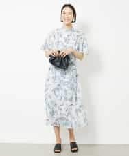 FMEHV50330 MICHEL KLEIN(ミッシェルクラン) ペイズリープリント3WAYワンピース ブラック系(94)