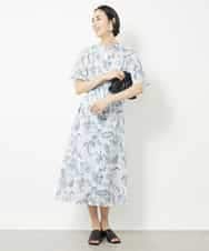 FMEHV50330 MICHEL KLEIN(ミッシェルクラン) ペイズリープリント3WAYワンピース ブラック系(94)