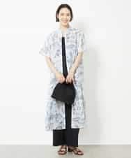 FMEHV50330 MICHEL KLEIN(ミッシェルクラン) ペイズリープリント3WAYワンピース ブラック系(94)