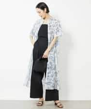 FMEHV50330 MICHEL KLEIN(ミッシェルクラン) ペイズリープリント3WAYワンピース ブラック系(94)