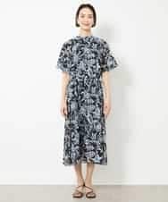 FMEHV50330 MICHEL KLEIN(ミッシェルクラン) ペイズリープリント3WAYワンピース ブラック系(94)