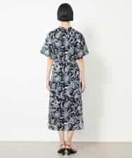 FMEHV50330 MICHEL KLEIN(ミッシェルクラン) ペイズリープリント3WAYワンピース ブラック系(94)
