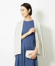 FMEJA04290 MICHEL KLEIN(ミッシェルクラン) ストレッチカットワンピース ブルー