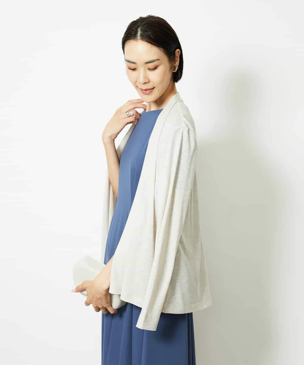 FMEJA04290 MICHEL KLEIN(ミッシェルクラン) ストレッチカットワンピース ブルー