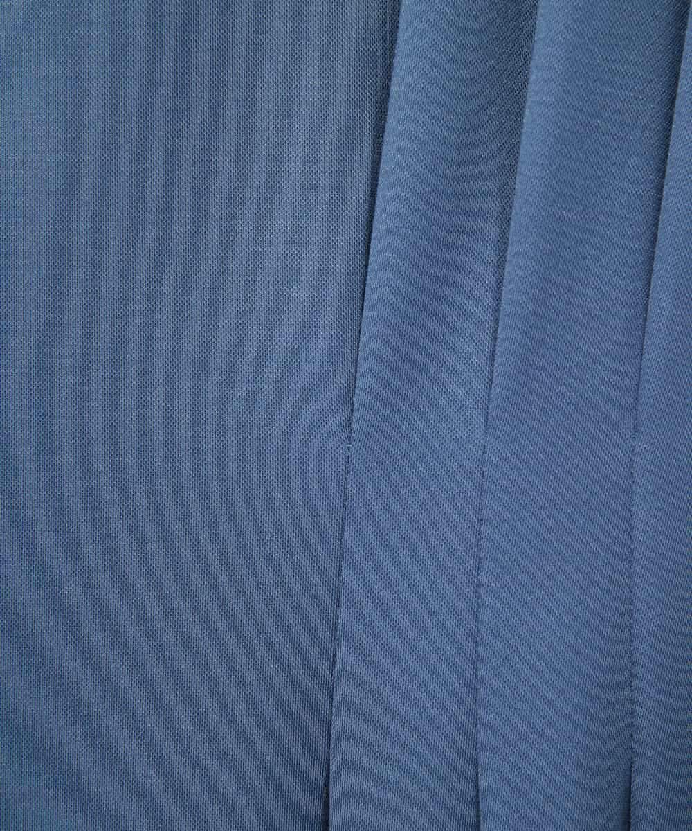 FMEJA04290 MICHEL KLEIN(ミッシェルクラン) ストレッチカットワンピース ブルー