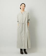 FMEJA32390 MICHEL KLEIN(ミッシェルクラン) オーバーサイズストライプシャツワンピース ベージュ
