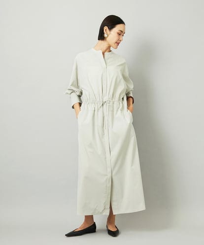 FMEJA32390 MICHEL KLEIN オーバーサイズストライプシャツワンピース