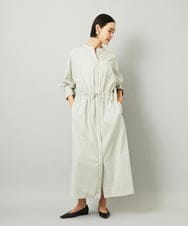 FMEJA32390 MICHEL KLEIN(ミッシェルクラン) オーバーサイズストライプシャツワンピース グレー
