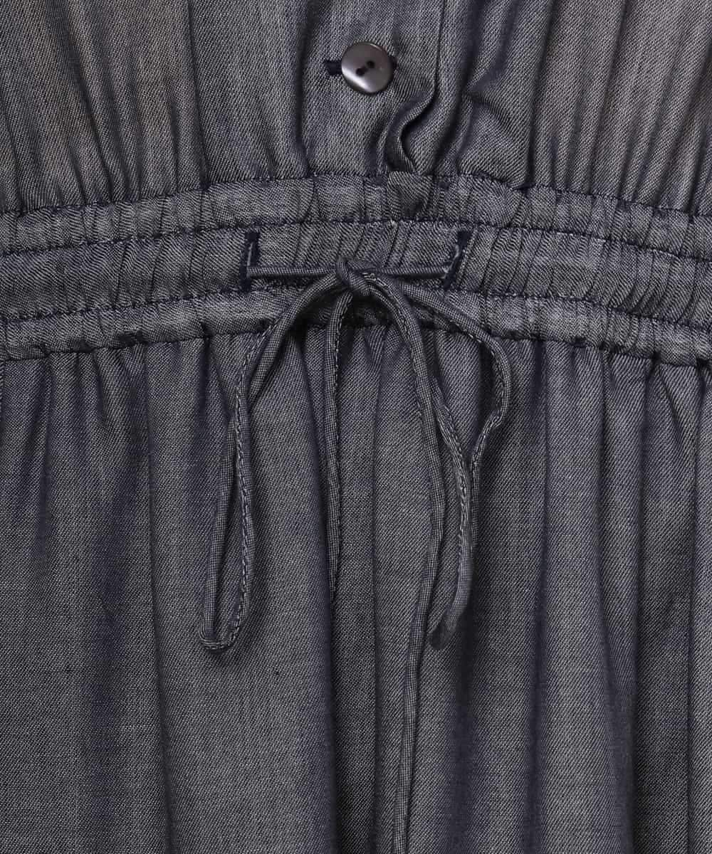 FMEJD02380 MICHEL KLEIN(ミッシェルクラン) デニムライクシャツワンピース ネイビー