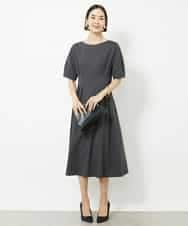 FMEJV04290 MICHEL KLEIN(ミッシェルクラン) ストレッチカットソーワンピース ダークグレー(93)