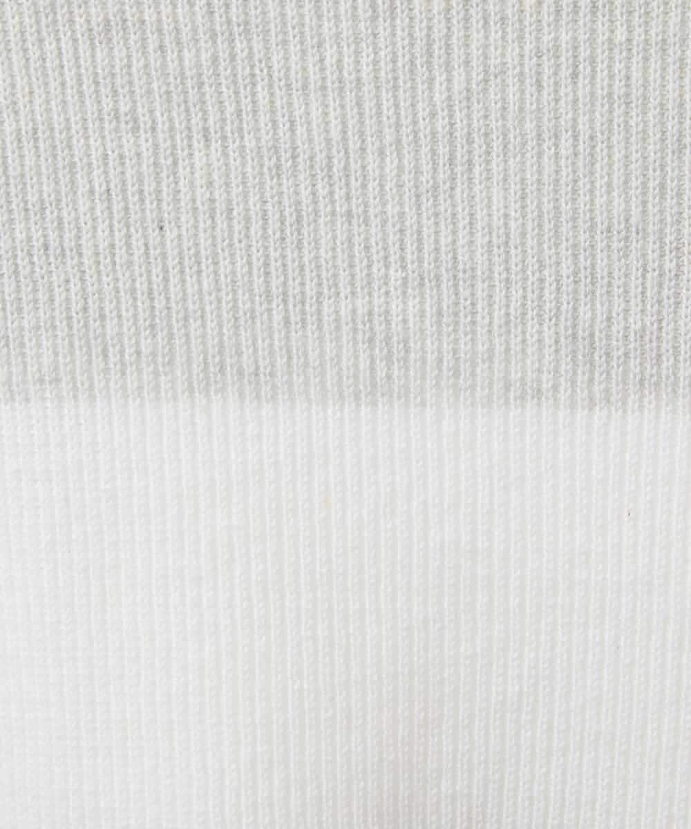 FMFAA03140 MICHEL KLEIN(ミッシェルクラン) ボトルネックボーダーニット グレー系